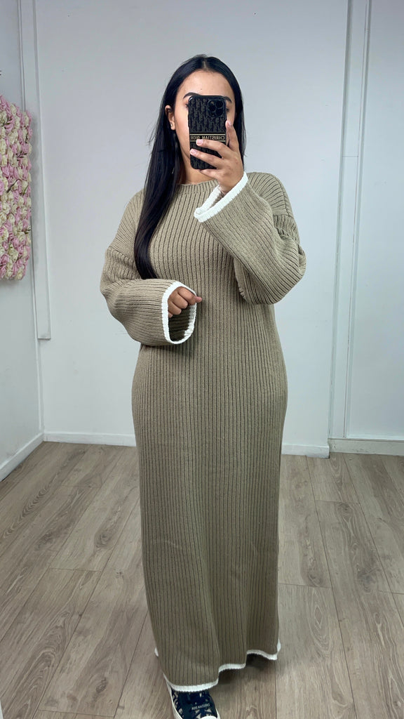 Robe pull online taupe